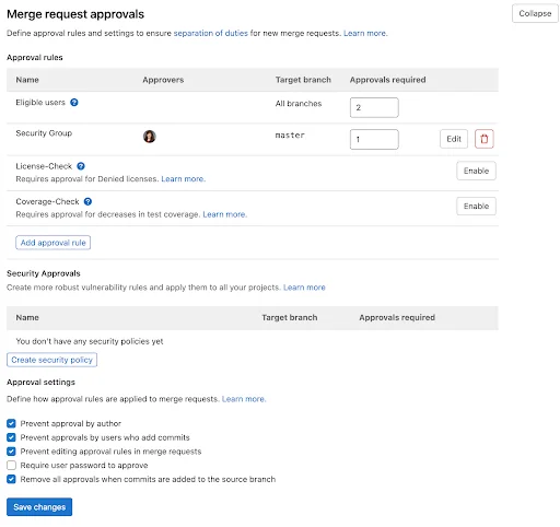 merge request approval