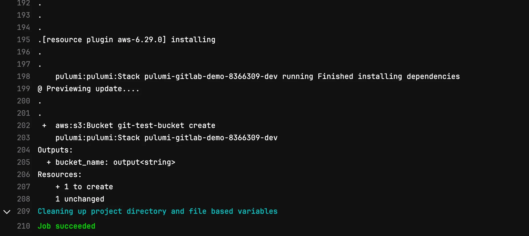 Job Log에 나온 리소스 반영 사항