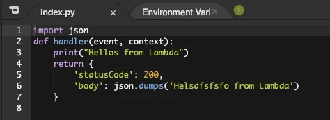 Lambda가 생성된 걸 보여주는 화면