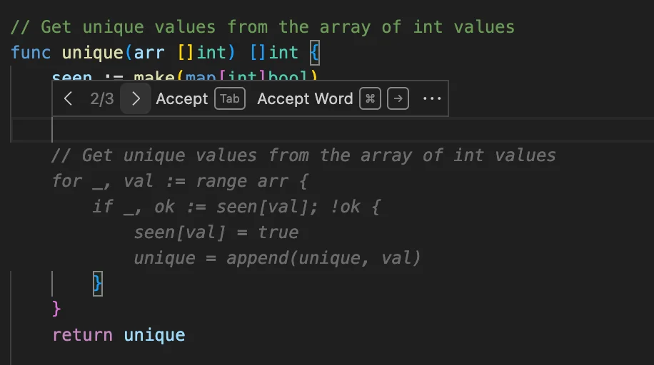 VS Code의 GitLab Duo Code Suggestions 기능 동작 화면. 출처=GitLab