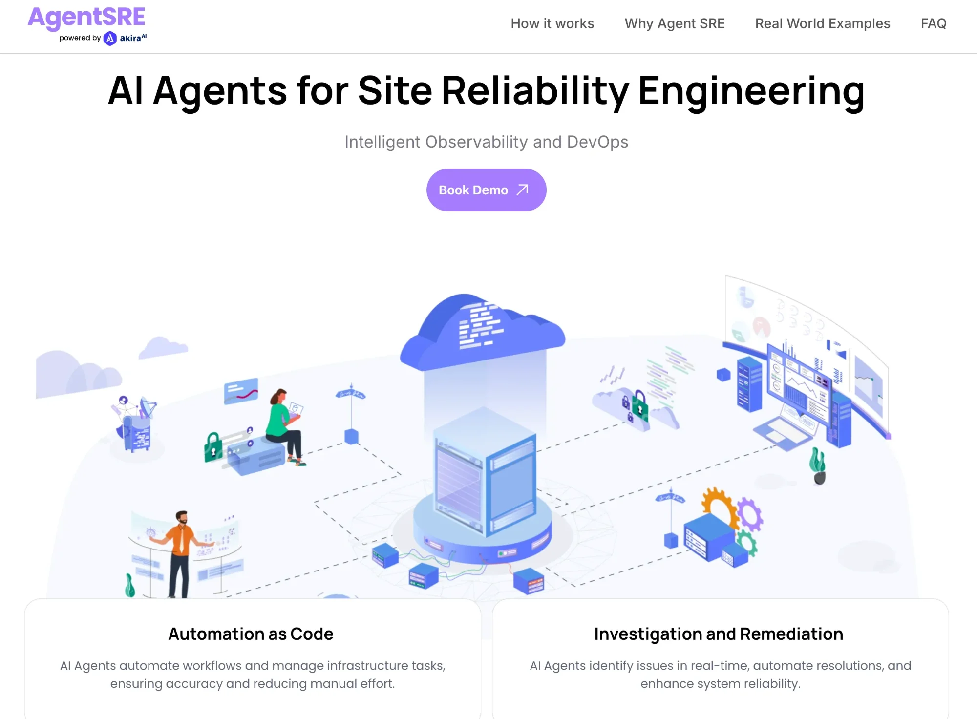 Agent SRE 홈페이지 메인 화면. 출처=Agent SRE