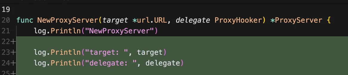 두 가지 파라미터에 로그 찍기 커밋한 모습