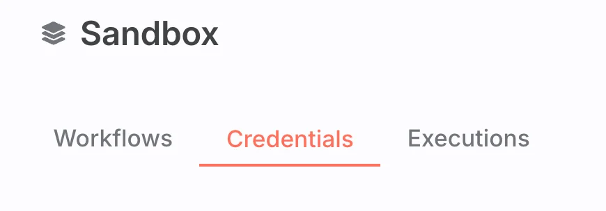 n8n의 Credentials 탭