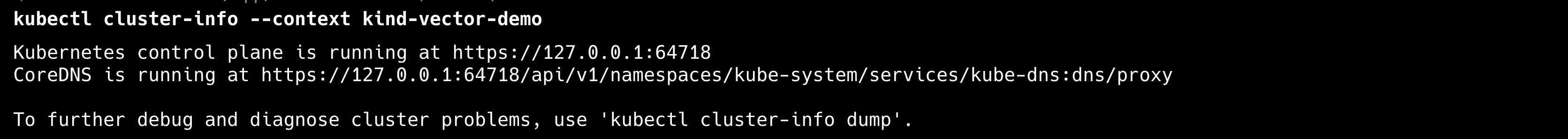 kind 클러스터 생성, 확인 화면