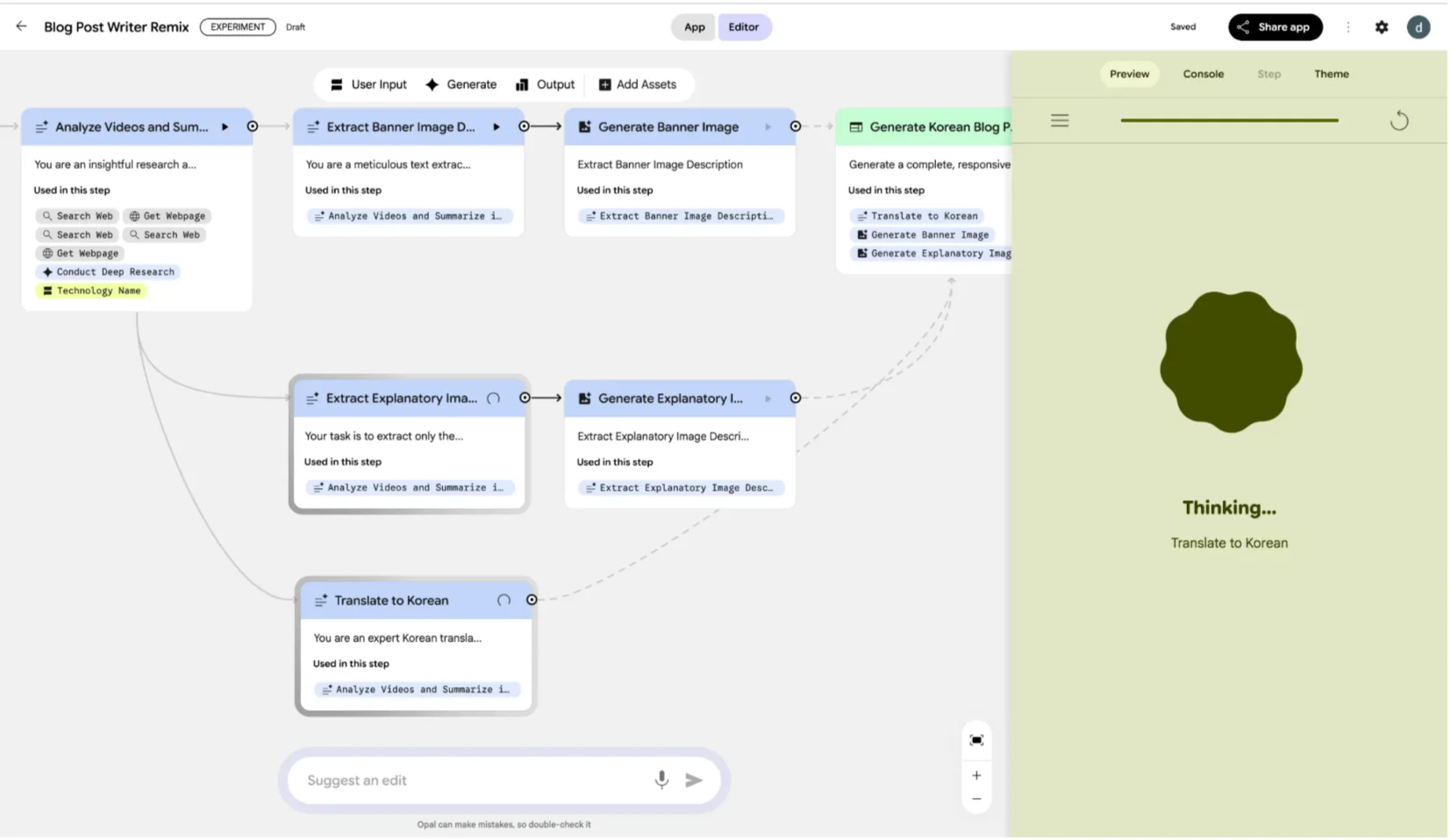 콘텐츠 작업의 병렬 처리 과정. 출처=Opal