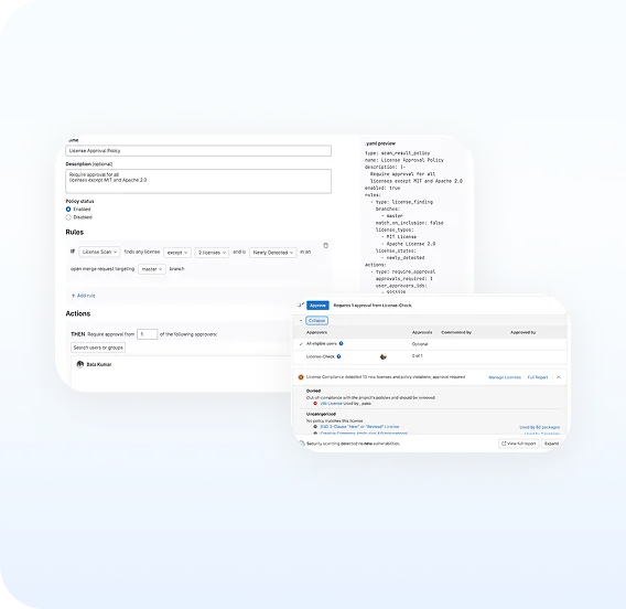 라이선스 정책 준수