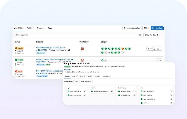 빌드/배포 진행 상태 확인 및 관리