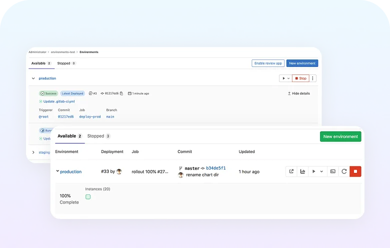 환경 별 배포 상태 관리