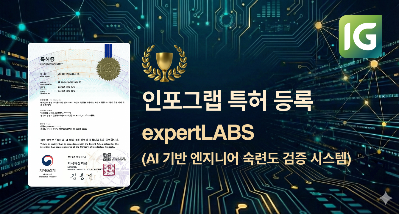 expertLABS “AI 기반 엔지니어 숙련도 검증 시스템” 특허 등록!