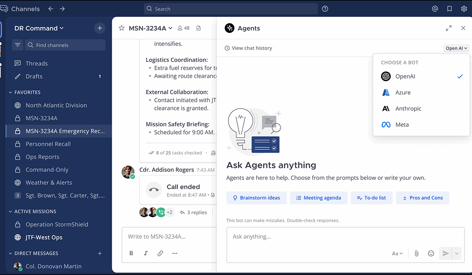 Mattermost Agents UI