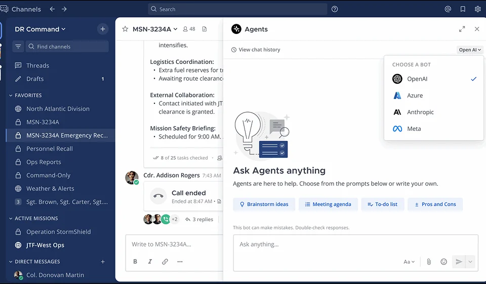 Mattermost Agents UI