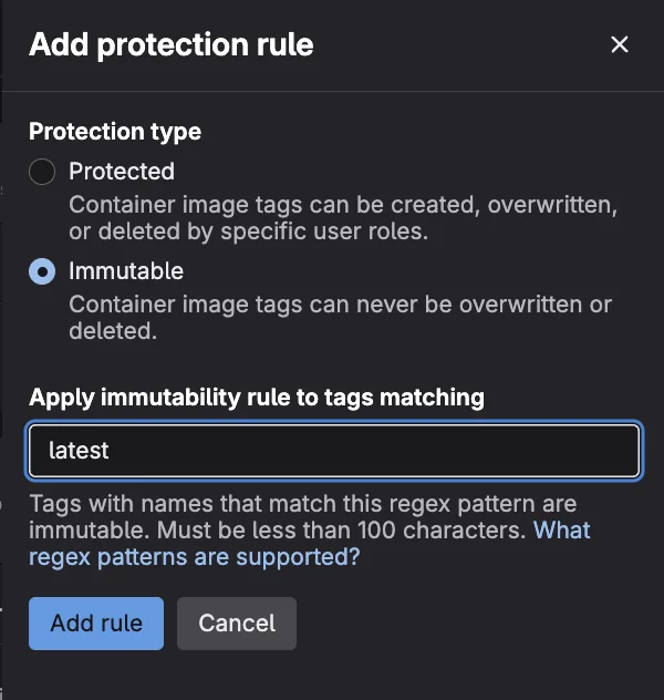 보호 규칙 추가 화면. 출처=GitLab